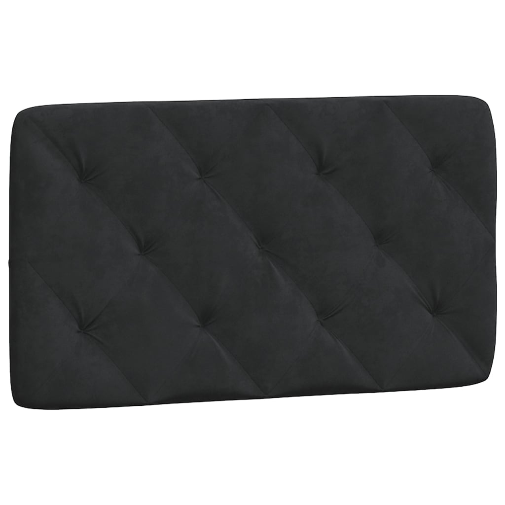 Coussin de tête de lit noir 80 cm velours Têtes et pieds de lit vidaXL   