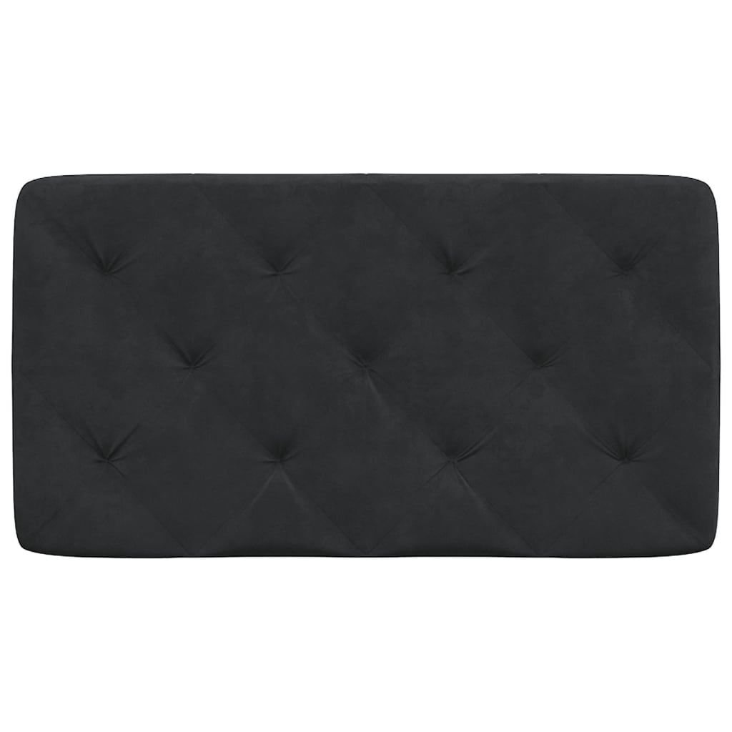 Coussin de tête de lit noir 80 cm velours Têtes et pieds de lit vidaXL   