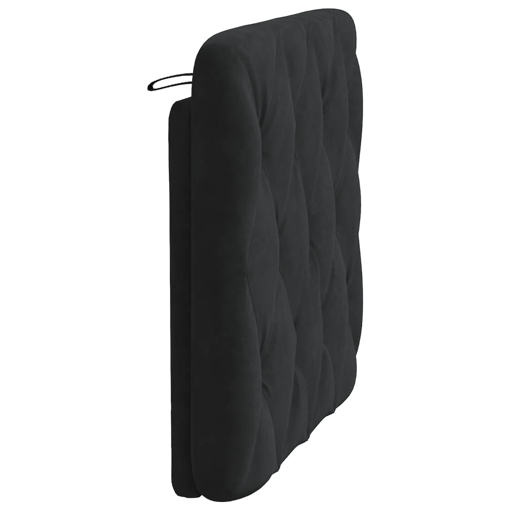 Coussin de tête de lit noir 80 cm velours Têtes et pieds de lit vidaXL   