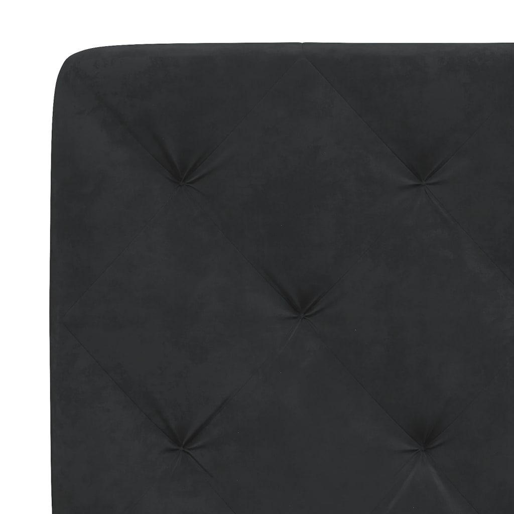 Coussin de tête de lit noir 80 cm velours Têtes et pieds de lit vidaXL   