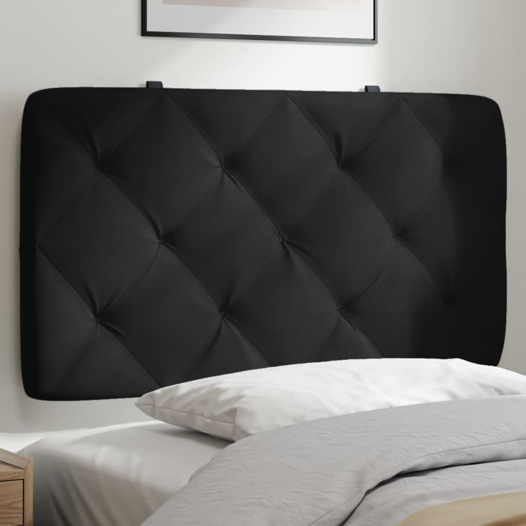 Coussin de tête de lit noir 80 cm velours Têtes et pieds de lit vidaXL   