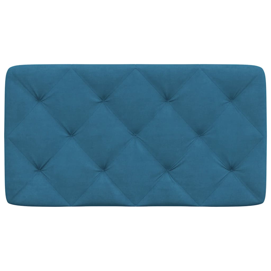 Coussin de tête de lit bleu 80 cm velours Têtes et pieds de lit vidaXL