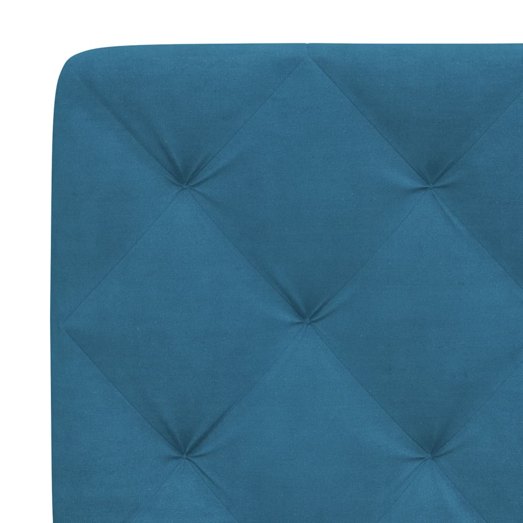 Coussin de tête de lit bleu 80 cm velours Têtes et pieds de lit vidaXL