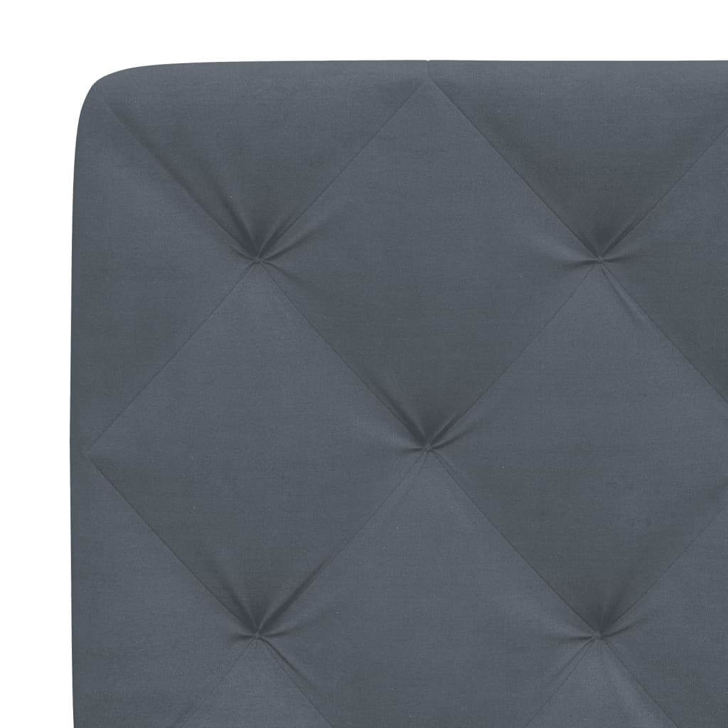 Coussin de tête de lit gris foncé 90 cm velours Têtes et pieds de lit vidaXL   