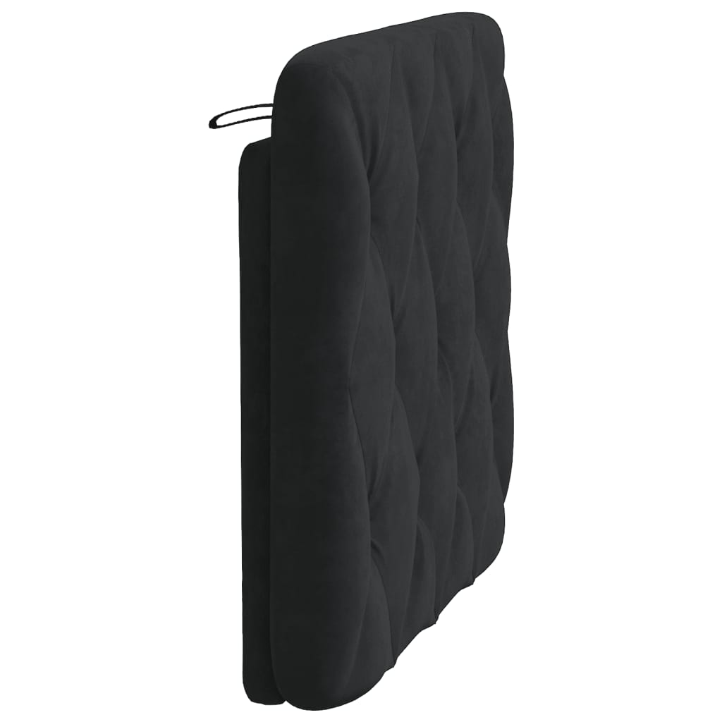 Coussin de tête de lit noir 90 cm velours Têtes et pieds de lit vidaXL   