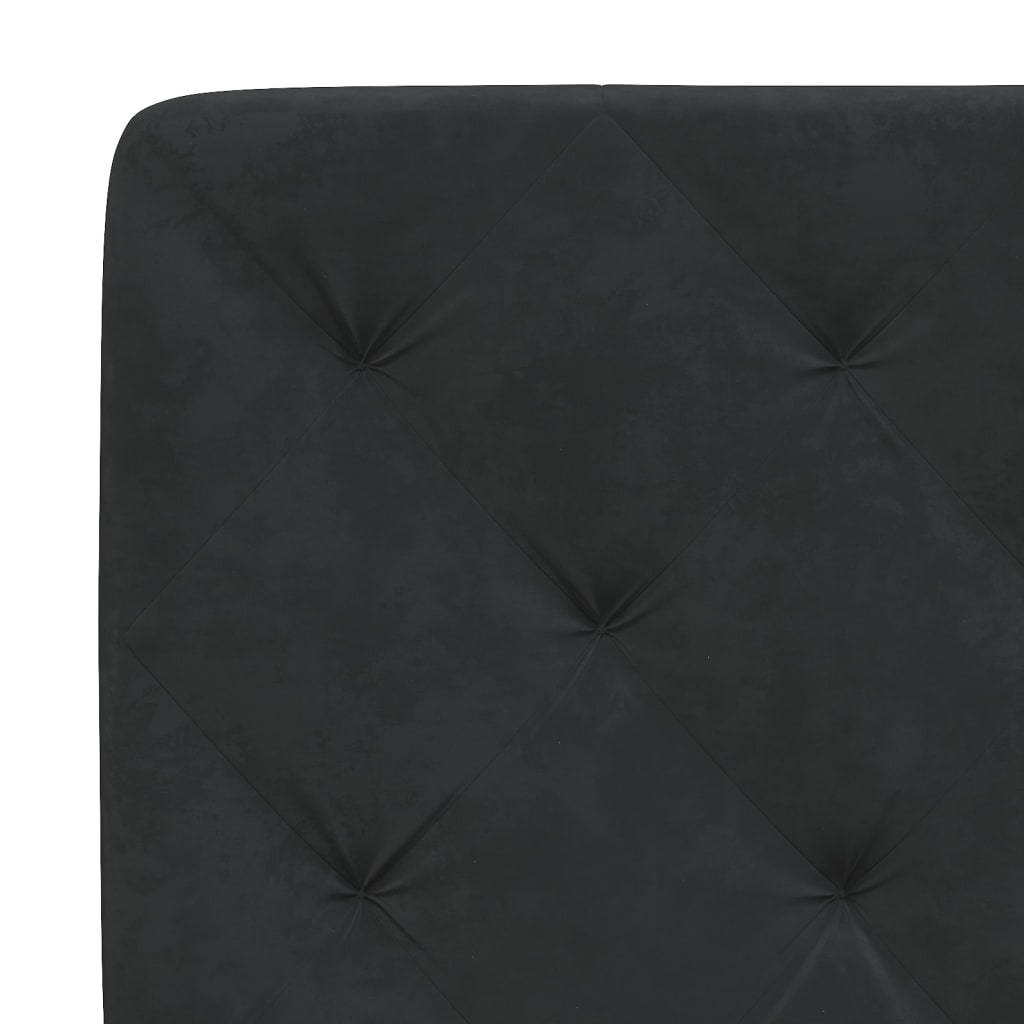 Coussin de tête de lit noir 90 cm velours Têtes et pieds de lit vidaXL   