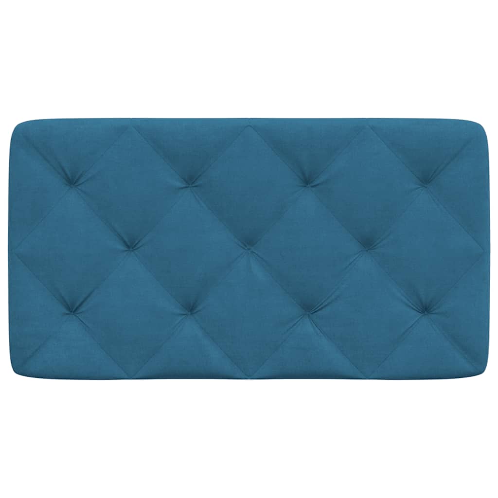 Coussin de tête de lit bleu 90 cm velours Têtes et pieds de lit vidaXL   