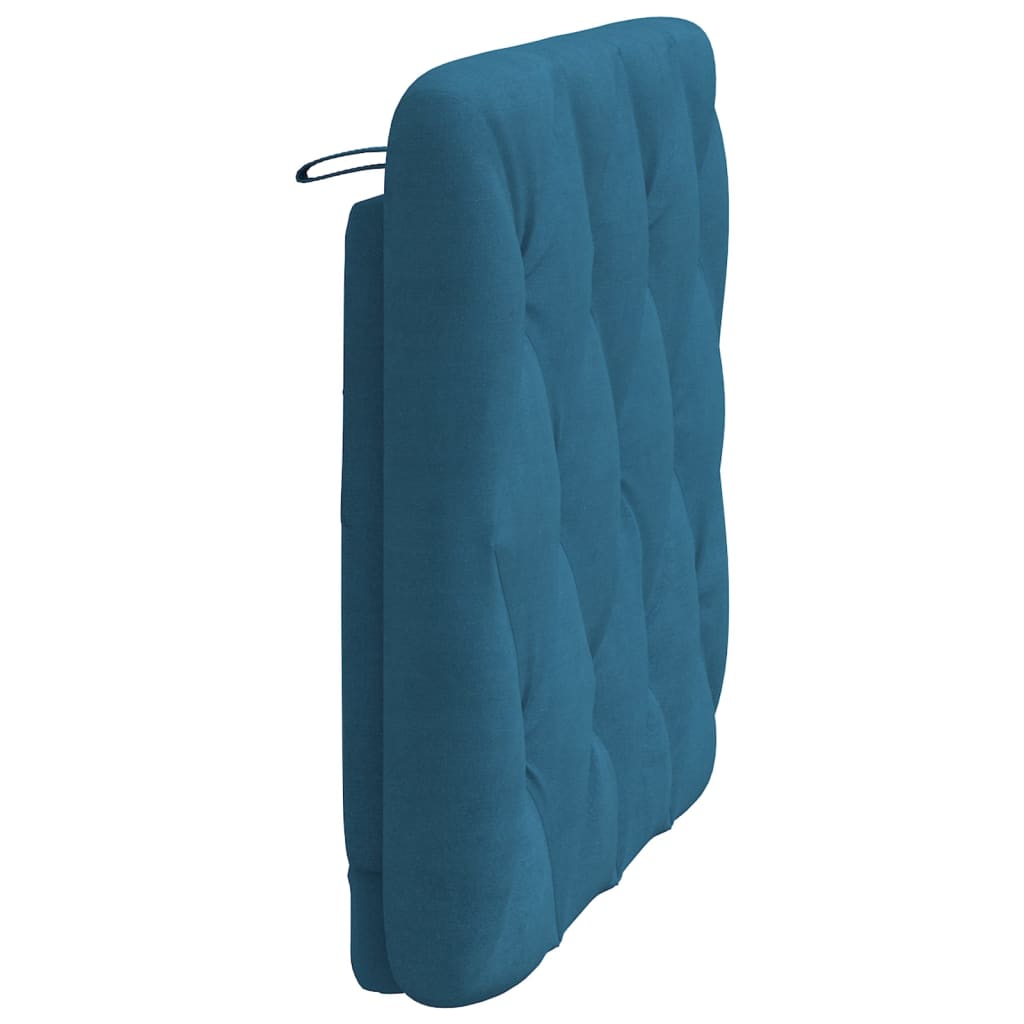 Coussin de tête de lit bleu 90 cm velours Têtes et pieds de lit vidaXL   