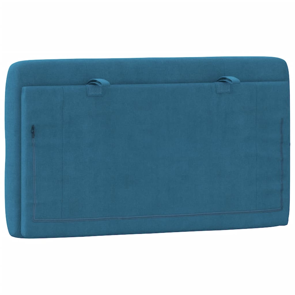 Coussin de tête de lit bleu 90 cm velours Têtes et pieds de lit vidaXL   