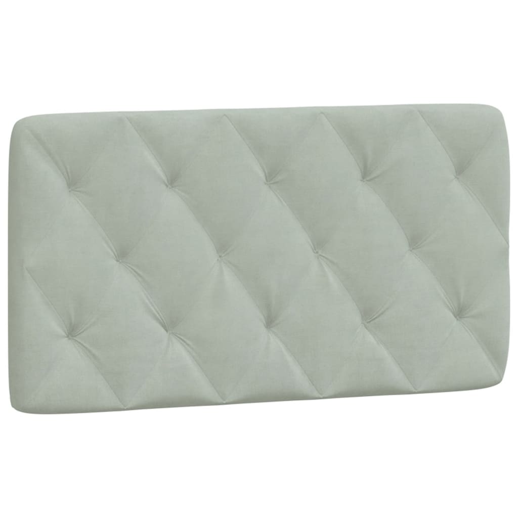 Coussin de tête de lit gris clair 100 cm velours Têtes et pieds de lit vidaXL   