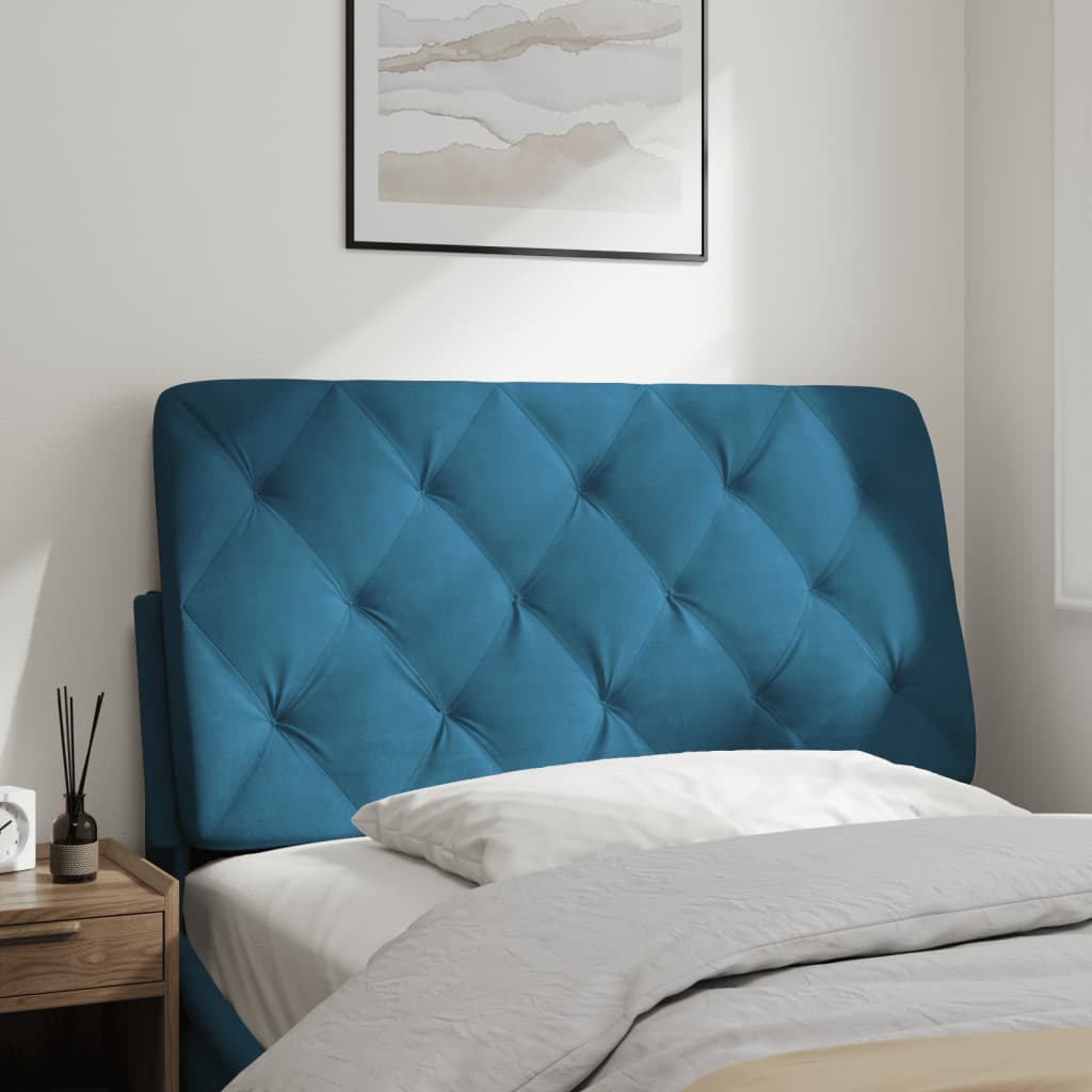 Coussin de tête de lit bleu 100 cm velours Têtes et pieds de lit vidaXL   