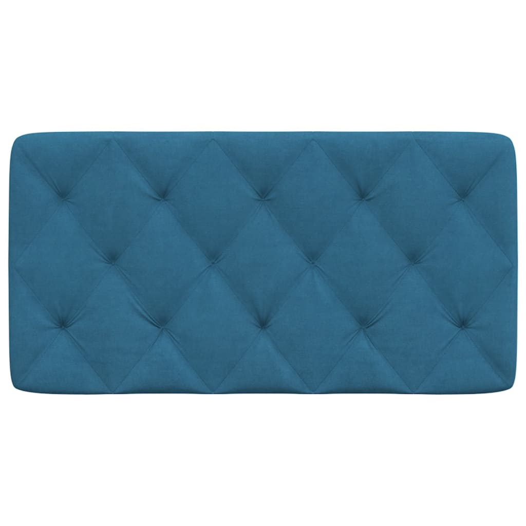 Coussin de tête de lit bleu 100 cm velours Têtes et pieds de lit vidaXL   