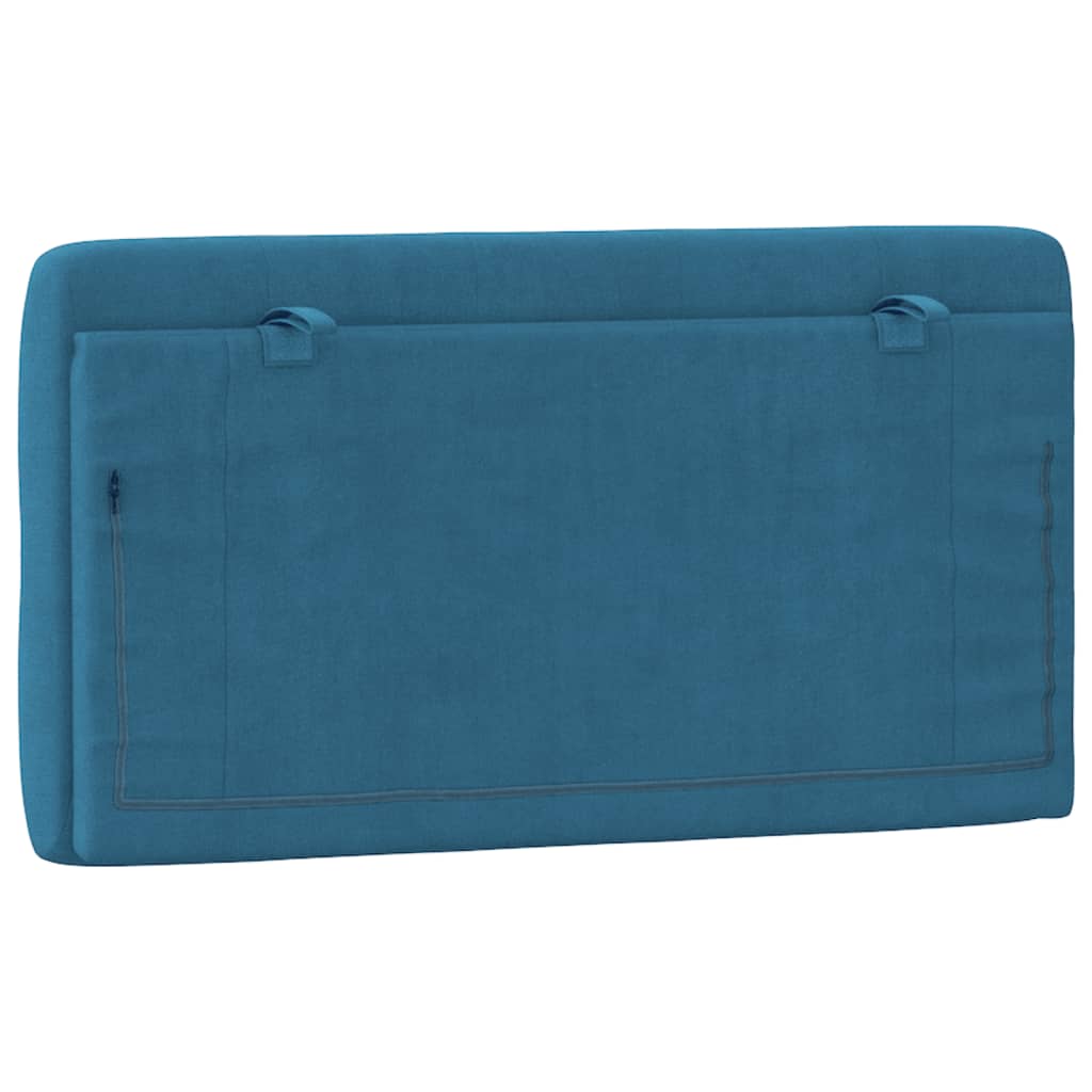 Coussin de tête de lit bleu 100 cm velours Têtes et pieds de lit vidaXL   