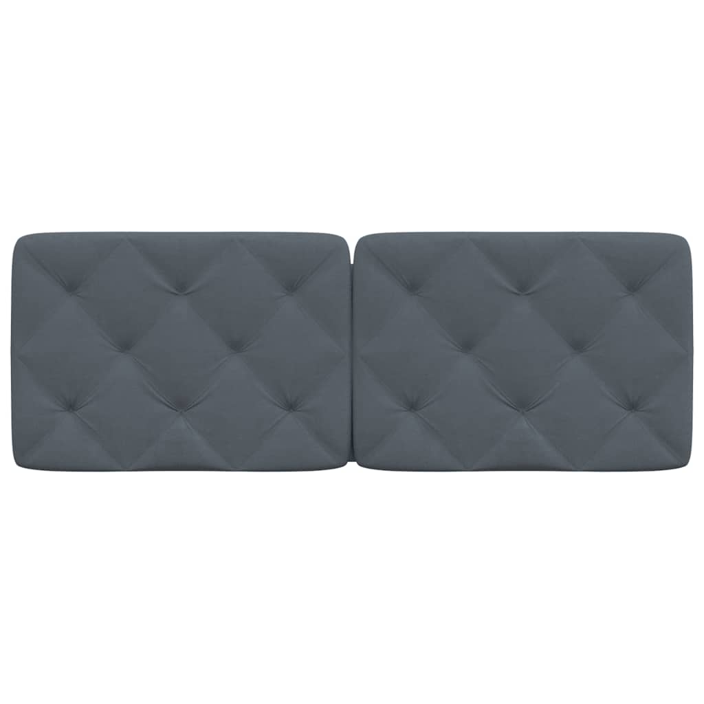 Coussin de tête de lit gris foncé 120 cm velours Têtes et pieds de lit vidaXL   