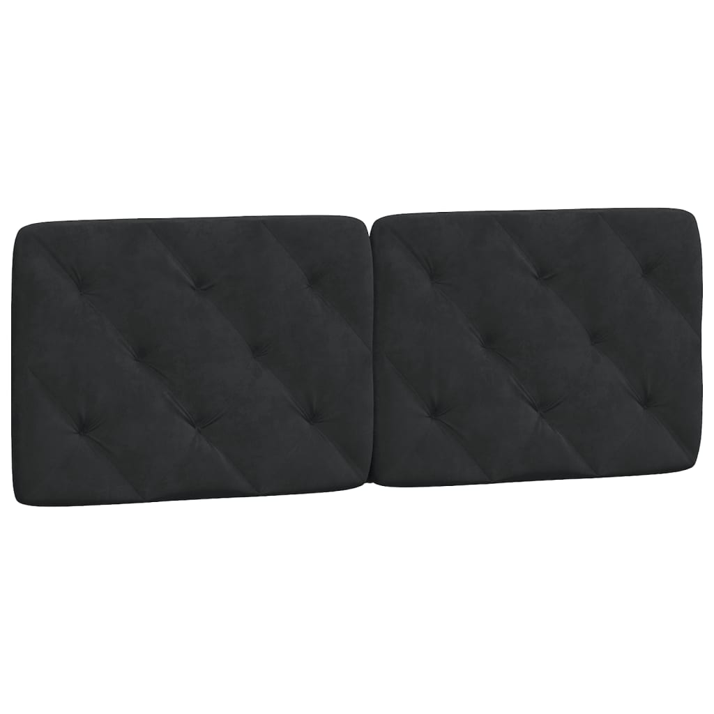 Coussin de tête de lit noir 120 cm velours Têtes et pieds de lit vidaXL   