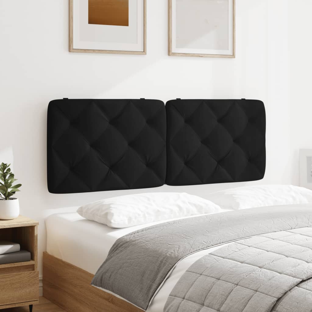 Coussin de tête de lit noir 120 cm velours Têtes et pieds de lit vidaXL   