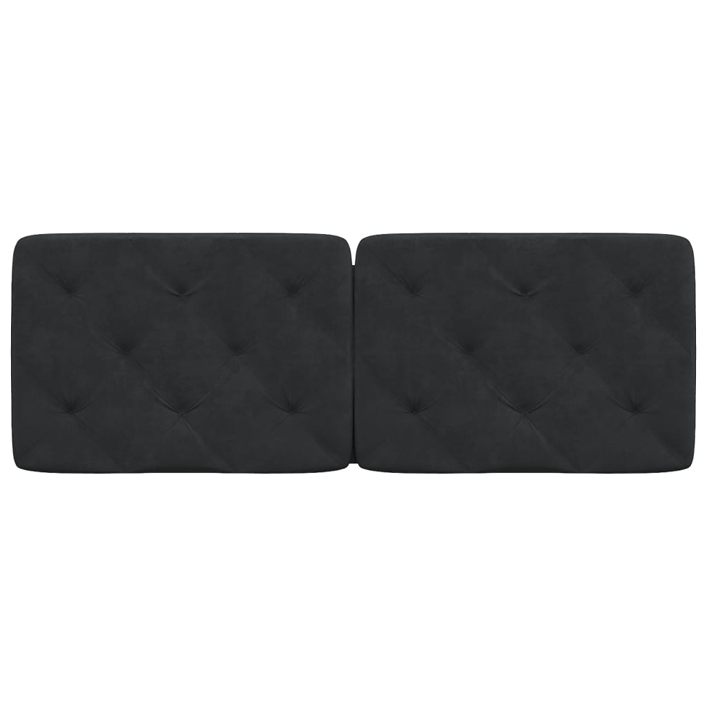 Coussin de tête de lit noir 120 cm velours Têtes et pieds de lit vidaXL   