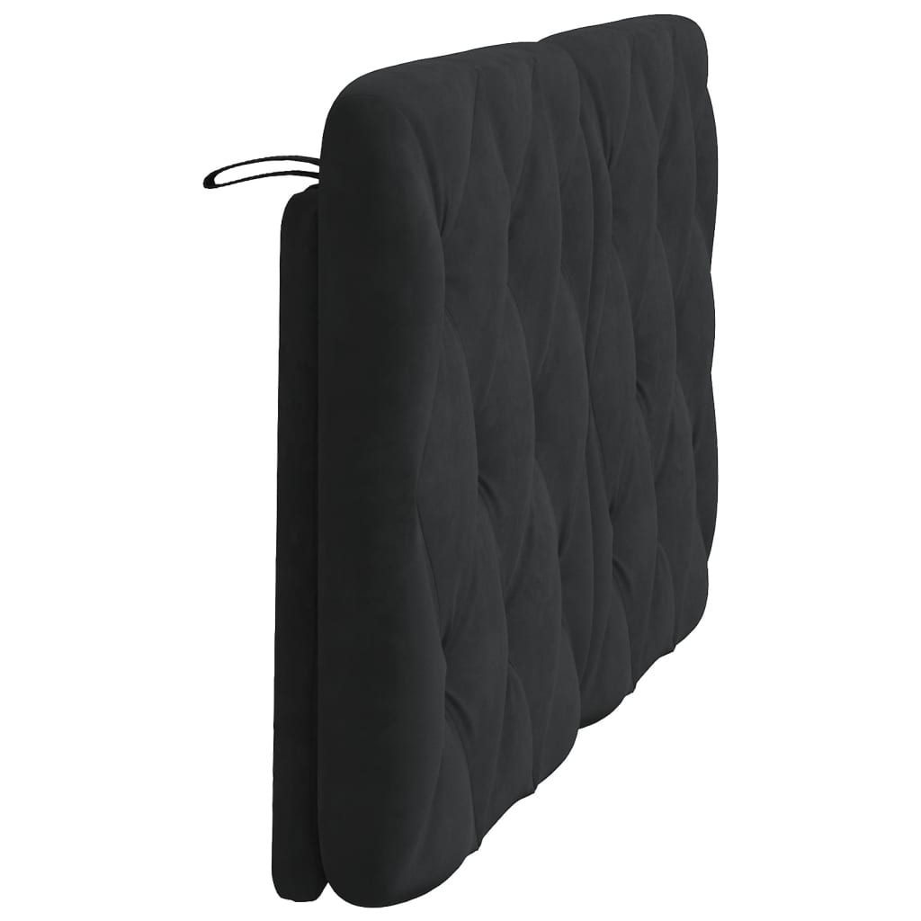 Coussin de tête de lit noir 120 cm velours Têtes et pieds de lit vidaXL   