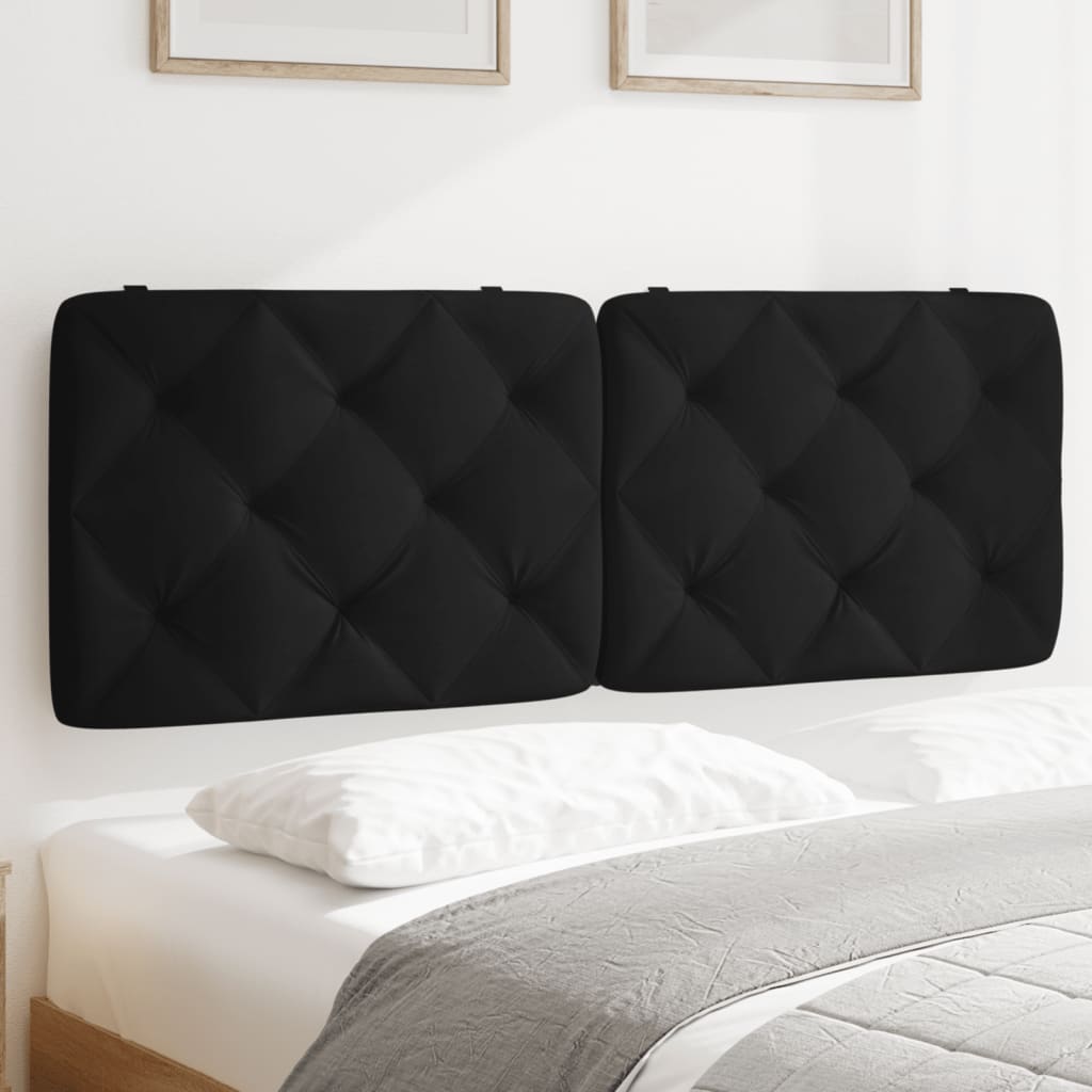 Coussin de tête de lit noir 120 cm velours Têtes et pieds de lit vidaXL   