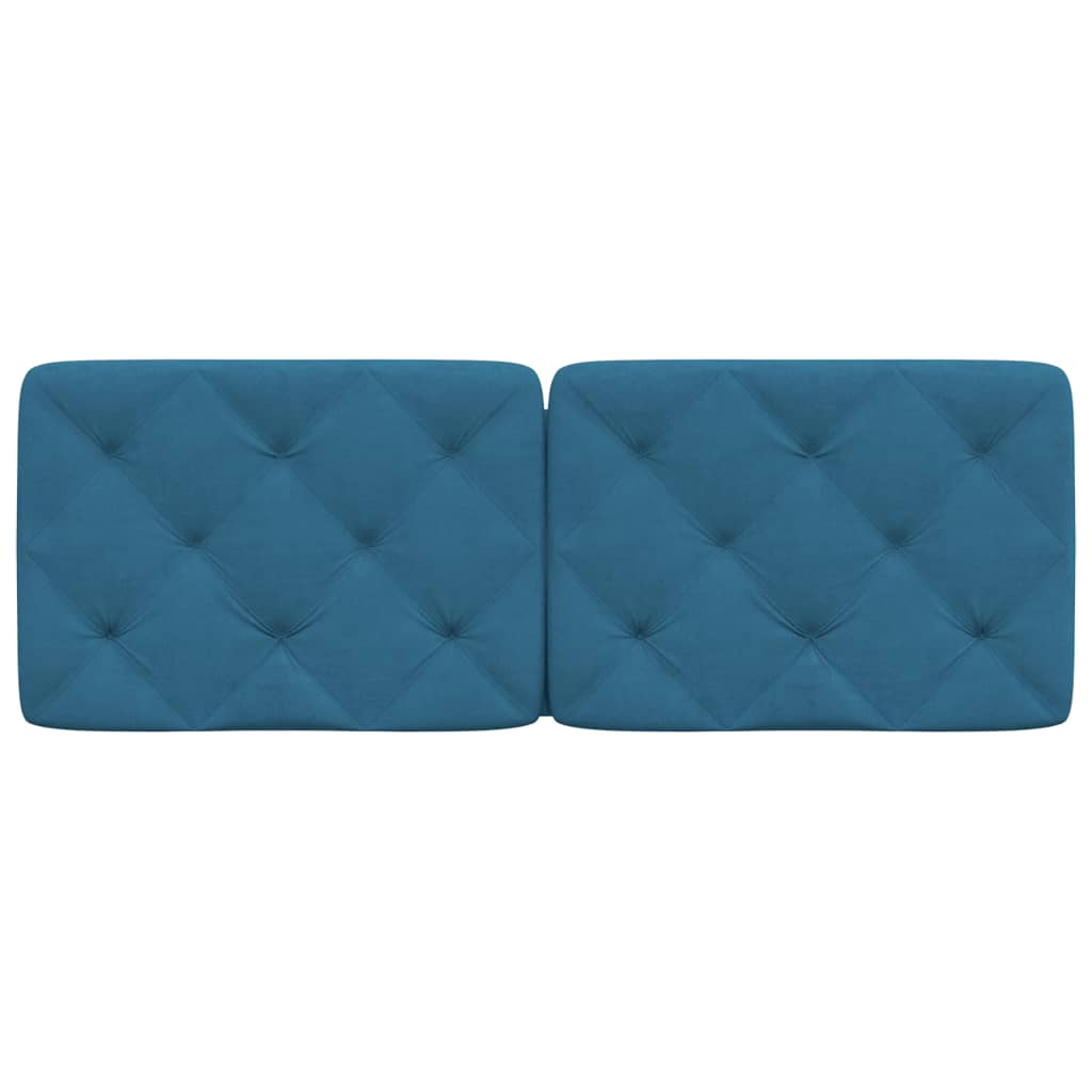 Coussin de tête de lit bleu 120 cm velours Têtes et pieds de lit vidaXL   