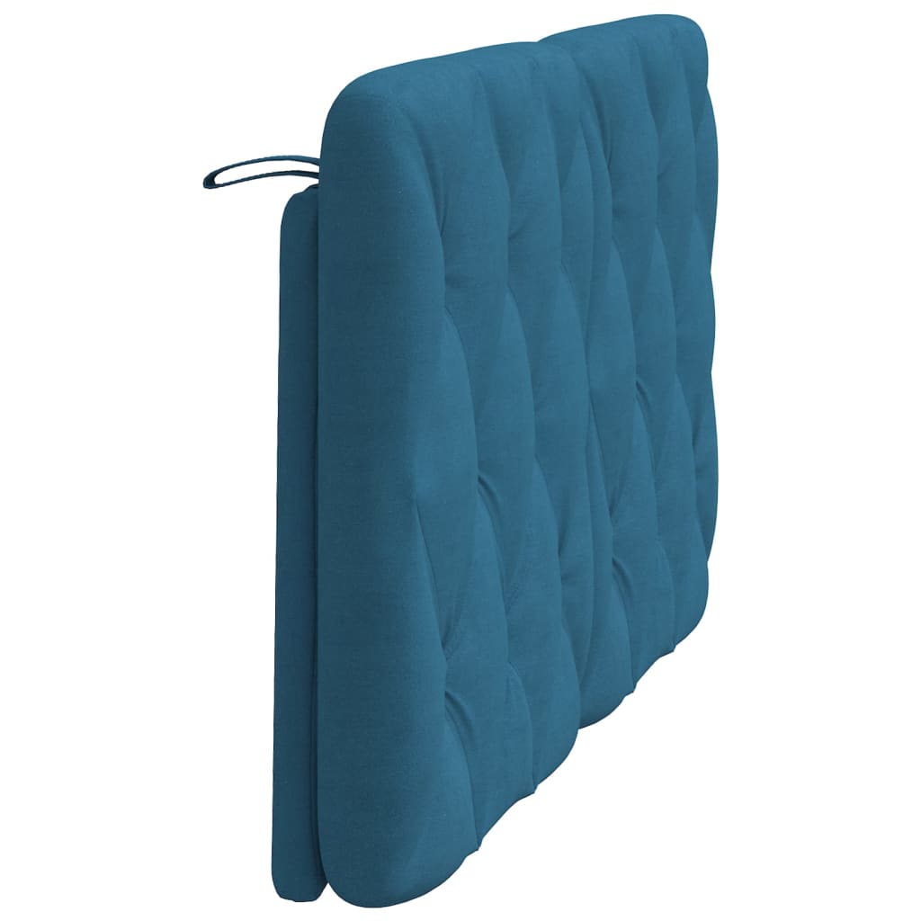 Coussin de tête de lit bleu 120 cm velours Têtes et pieds de lit vidaXL   