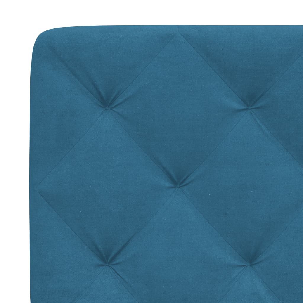 Coussin de tête de lit bleu 120 cm velours Têtes et pieds de lit vidaXL   