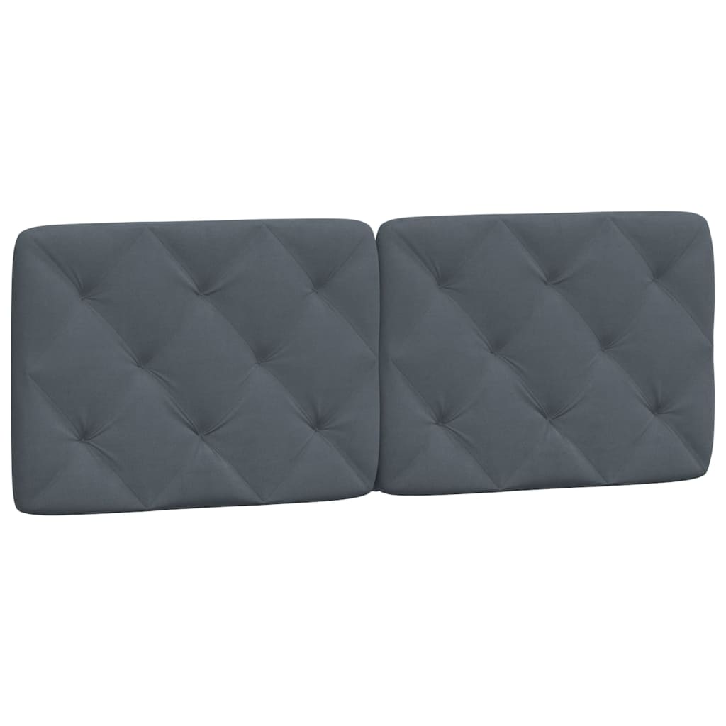 Coussin de tête de lit gris foncé 140 cm velours Têtes et pieds de lit vidaXL   