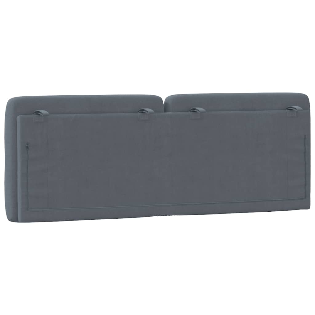 Coussin de tête de lit gris foncé 140 cm velours Têtes et pieds de lit vidaXL   