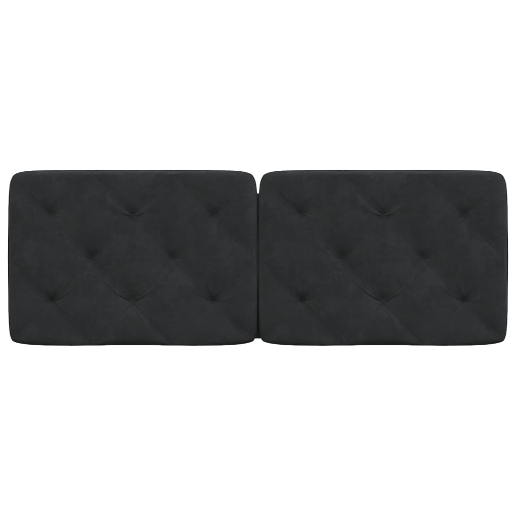 Coussin de tête de lit noir 140 cm velours Têtes et pieds de lit vidaXL   