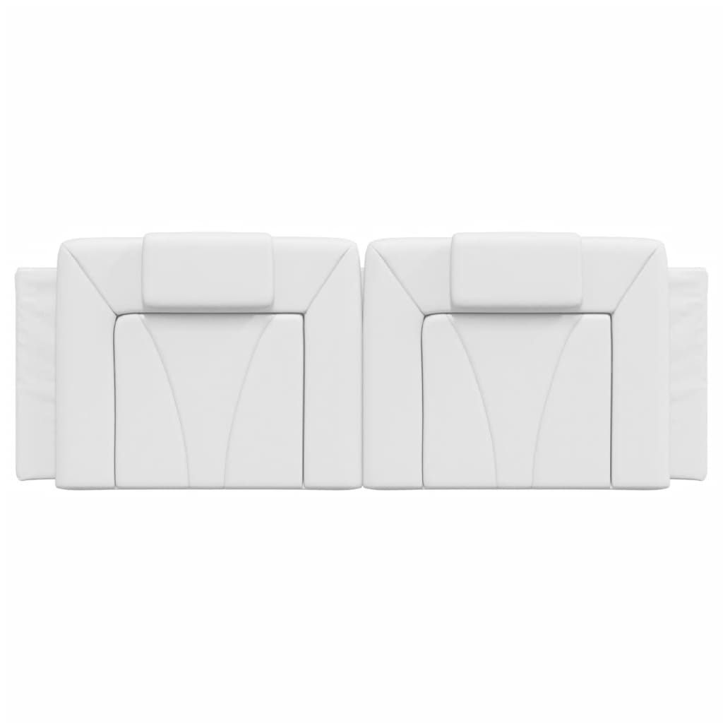 Coussin de tête de lit blanc 140 cm similicuir Têtes et pieds de lit vidaXL   