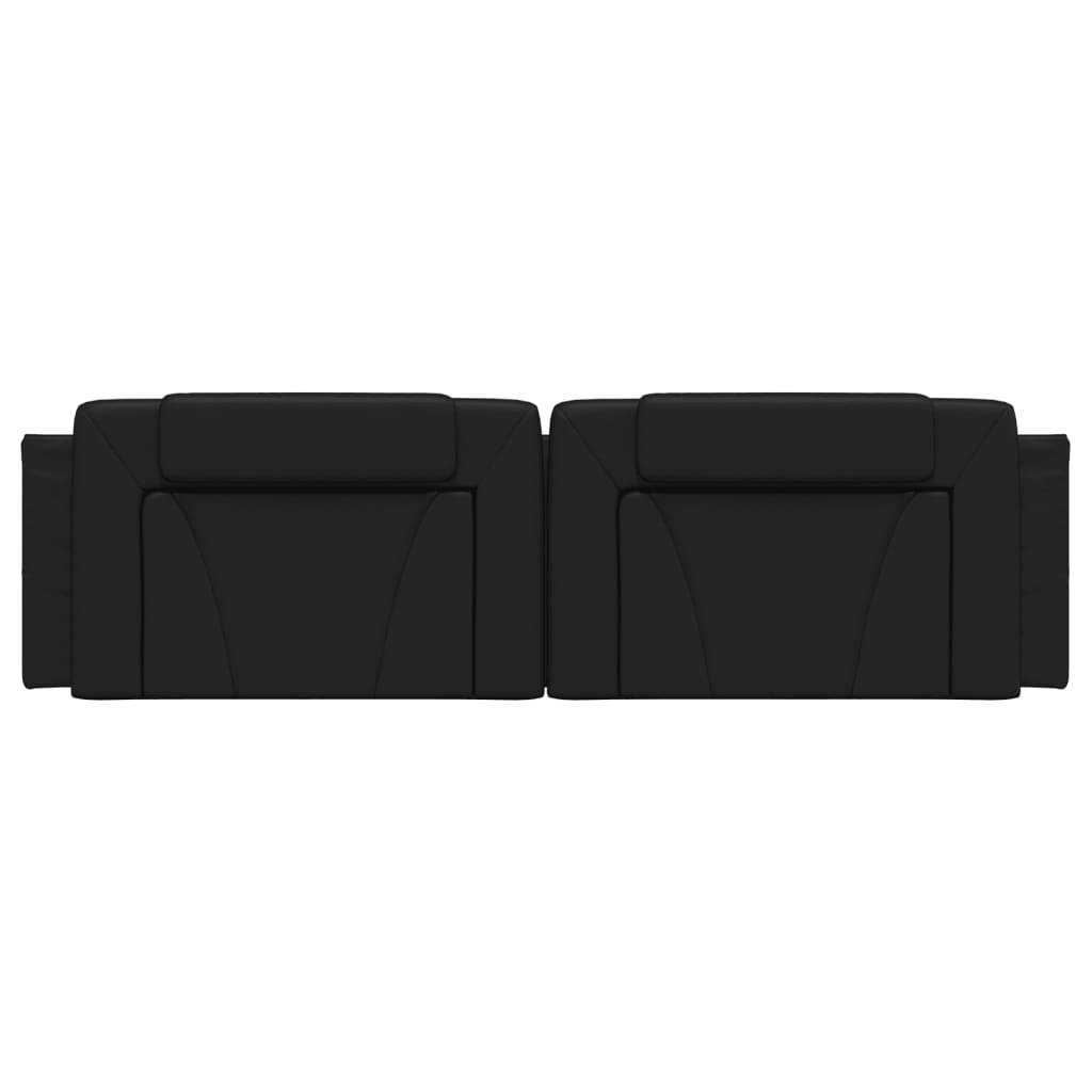 Coussin de tête de lit noir 180 cm similicuir Têtes et pieds de lit vidaXL   