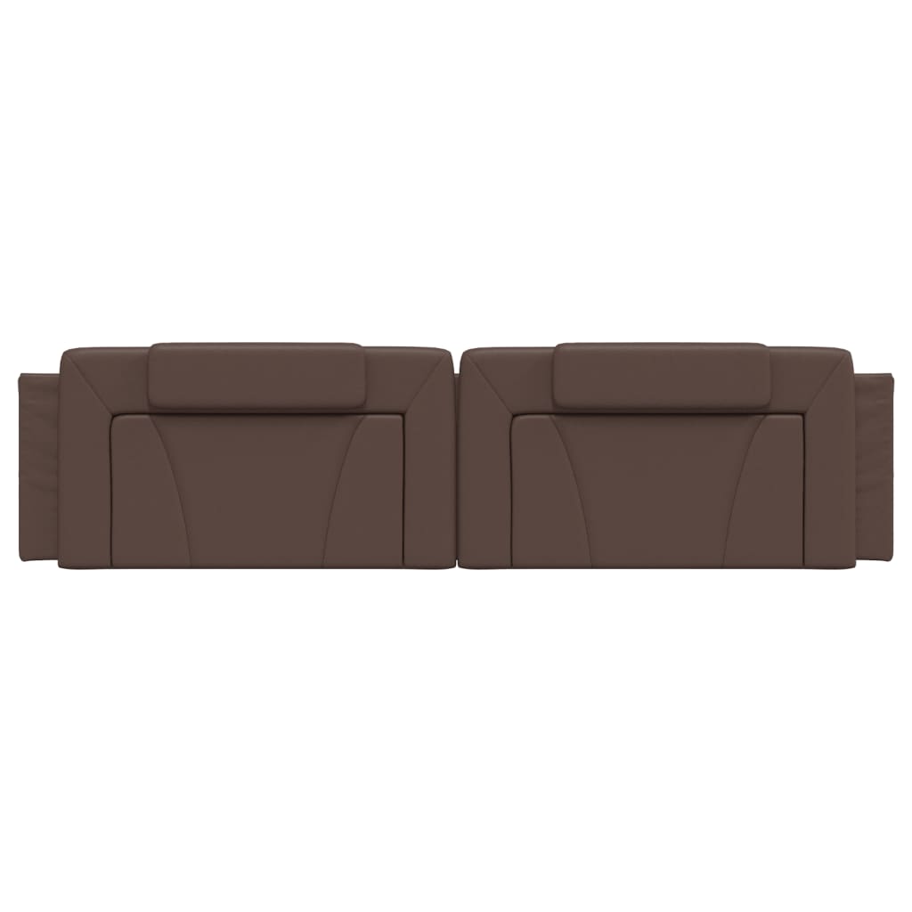 Coussin de tête de lit marron 200 cm similicuir Têtes et pieds de lit vidaXL   