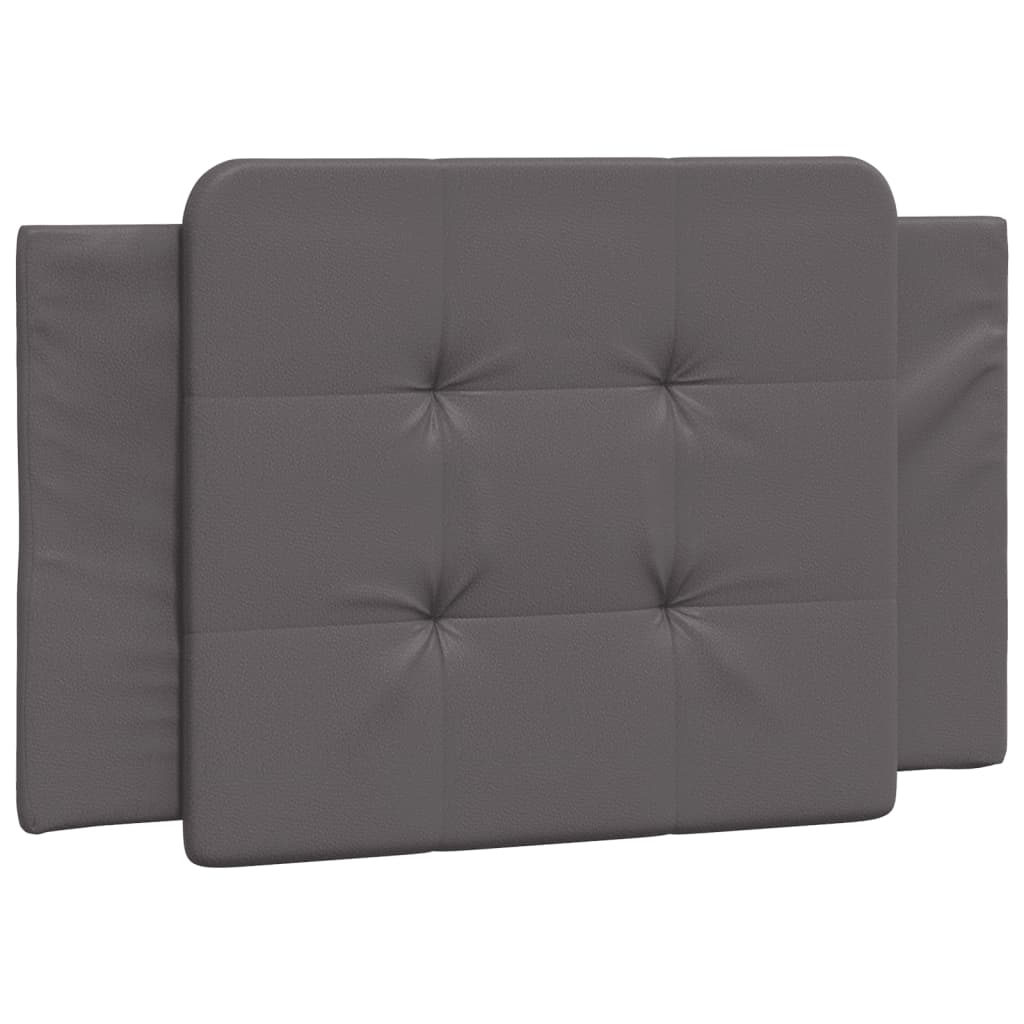 Coussin de tête de lit gris 80 cm similicuir Têtes et pieds de lit vidaXL   