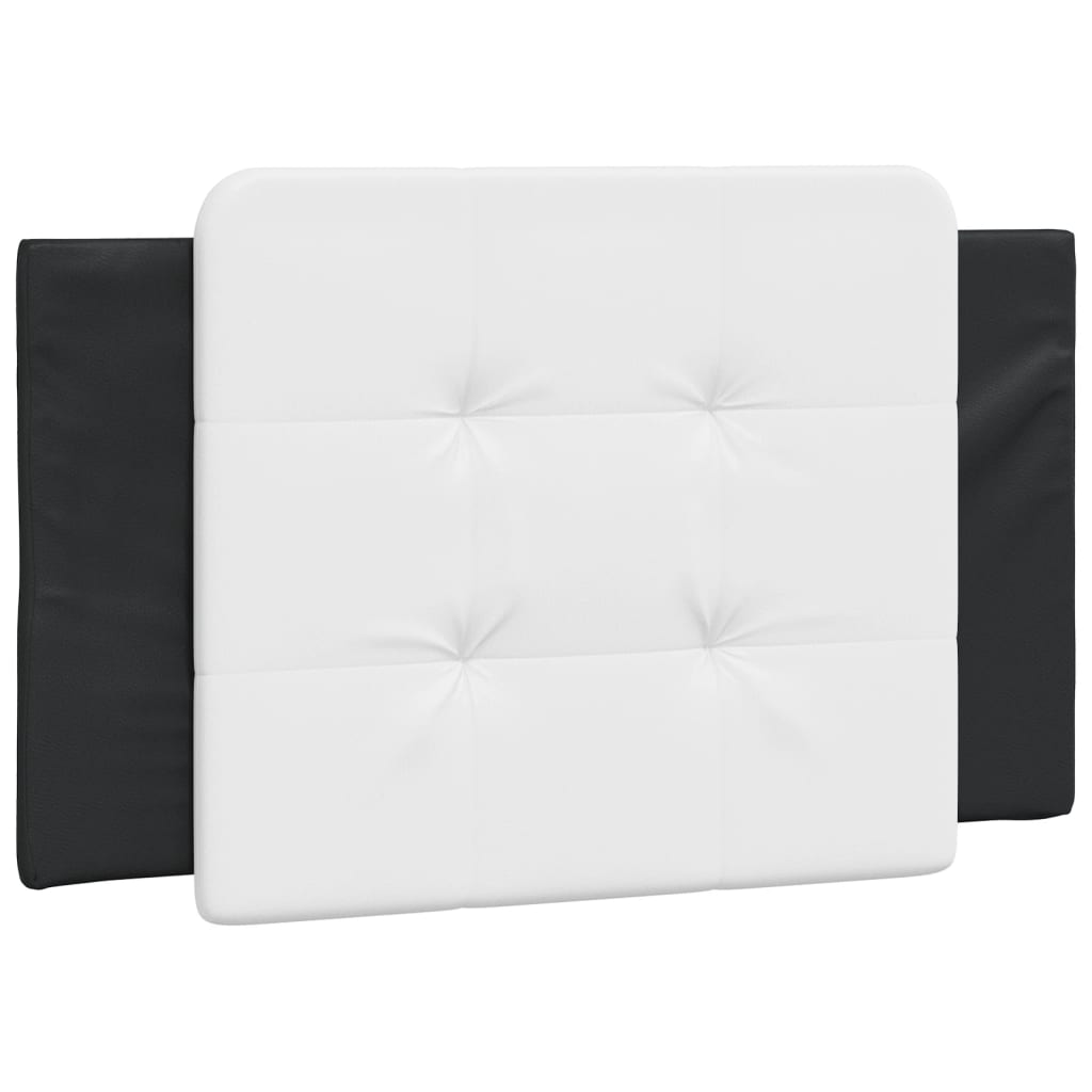 Coussin de tête de lit noir et blanc 80 cm similicuir Têtes et pieds de lit vidaXL   