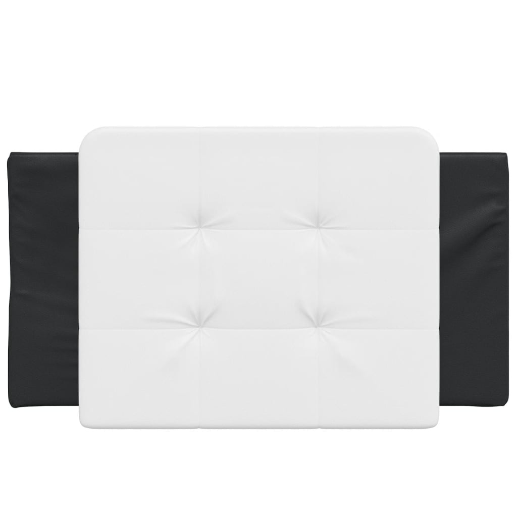 Coussin de tête de lit noir et blanc 80 cm similicuir Têtes et pieds de lit vidaXL   