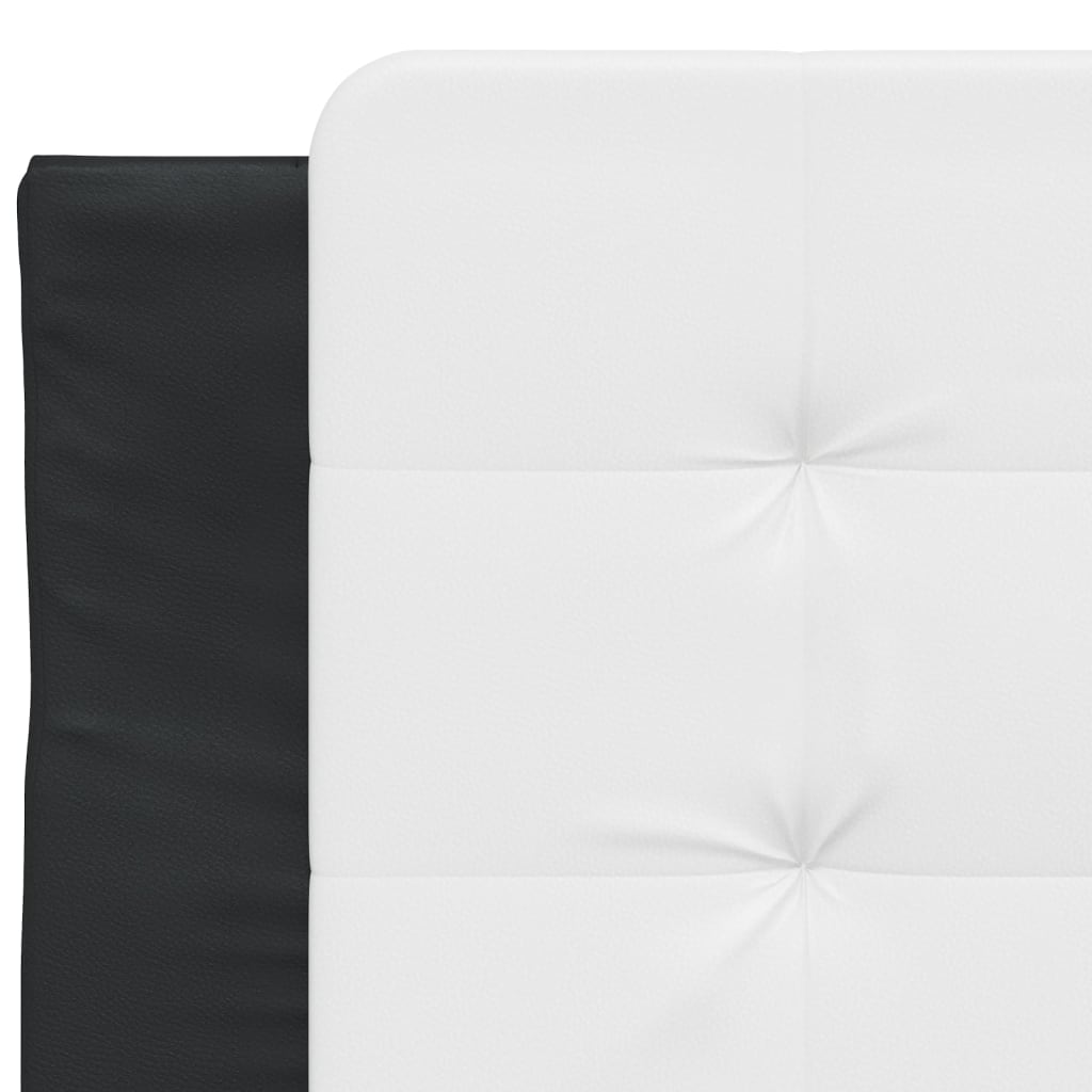 Coussin de tête de lit noir et blanc 80 cm similicuir Têtes et pieds de lit vidaXL   