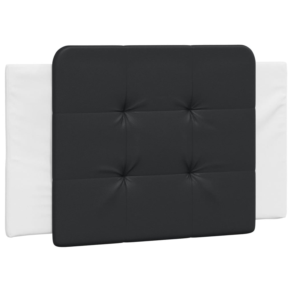 Coussin de tête de lit noir et blanc 80 cm similicuir Têtes et pieds de lit vidaXL   