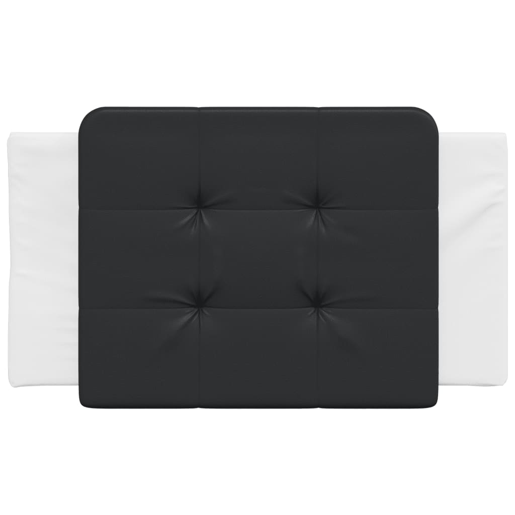 Coussin de tête de lit noir et blanc 80 cm similicuir Têtes et pieds de lit vidaXL   