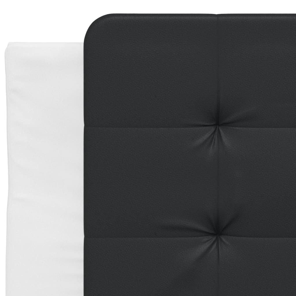 Coussin de tête de lit noir et blanc 80 cm similicuir Têtes et pieds de lit vidaXL   