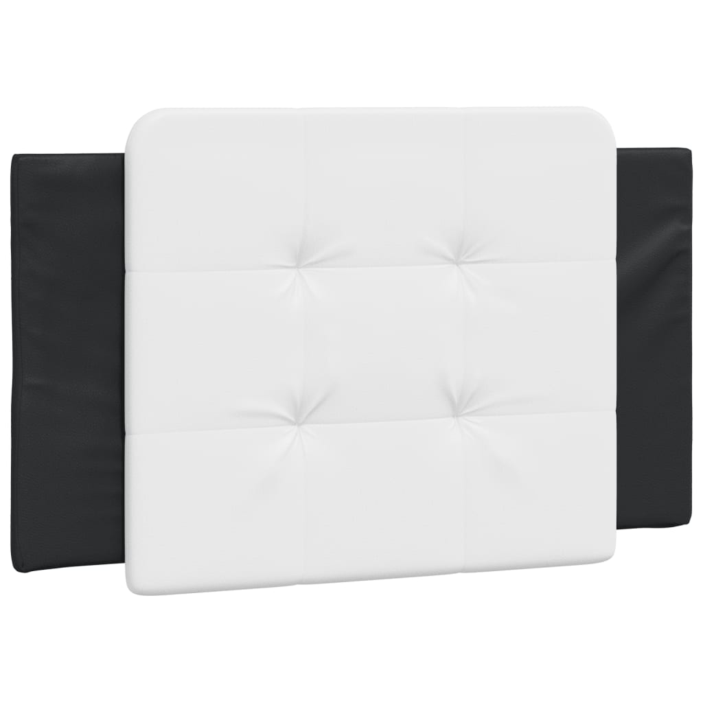 Coussin de tête de lit noir et blanc 90 cm similicuir Têtes et pieds de lit vidaXL   