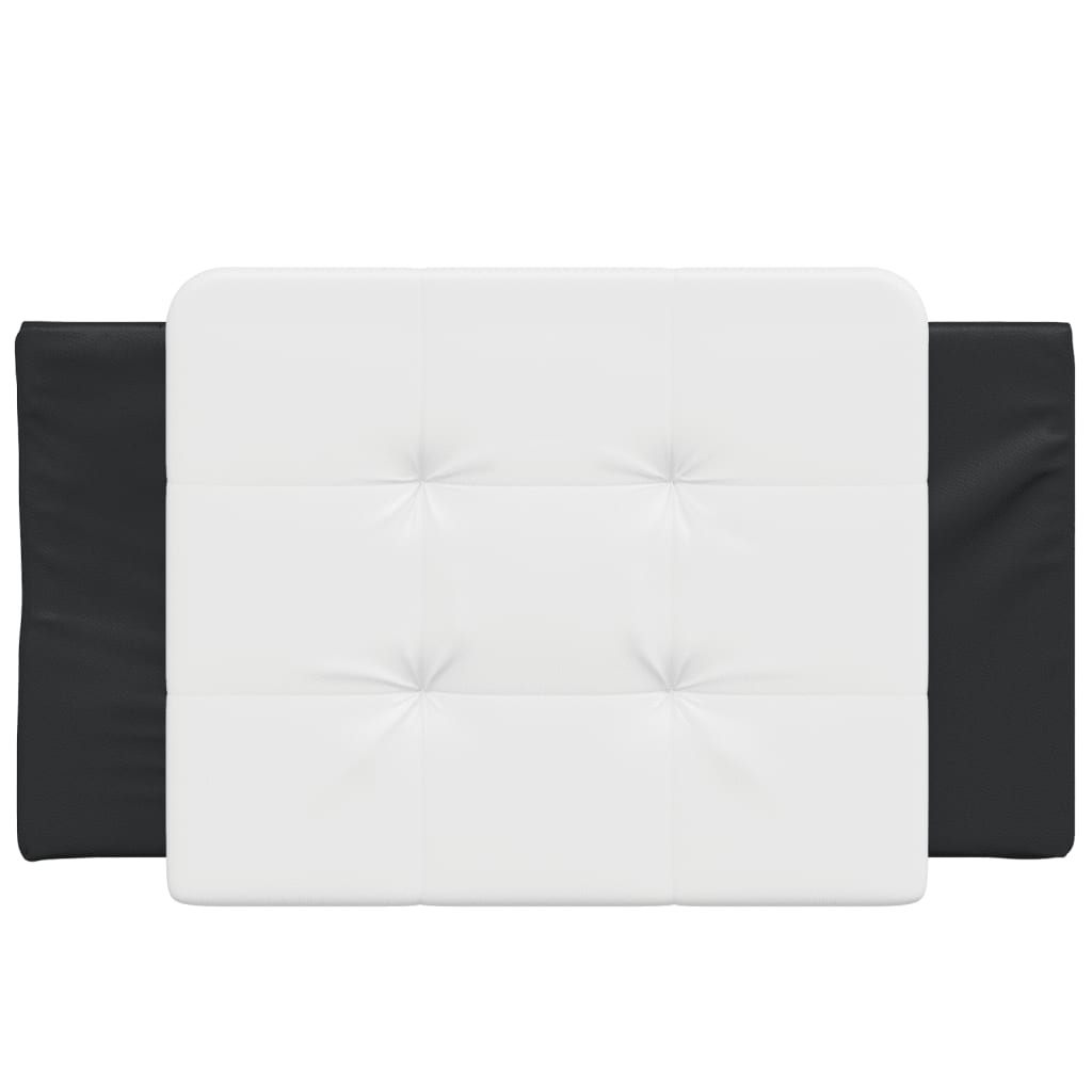 Coussin de tête de lit noir et blanc 90 cm similicuir Têtes et pieds de lit vidaXL   