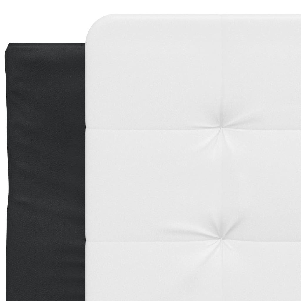 Coussin de tête de lit noir et blanc 90 cm similicuir Têtes et pieds de lit vidaXL   