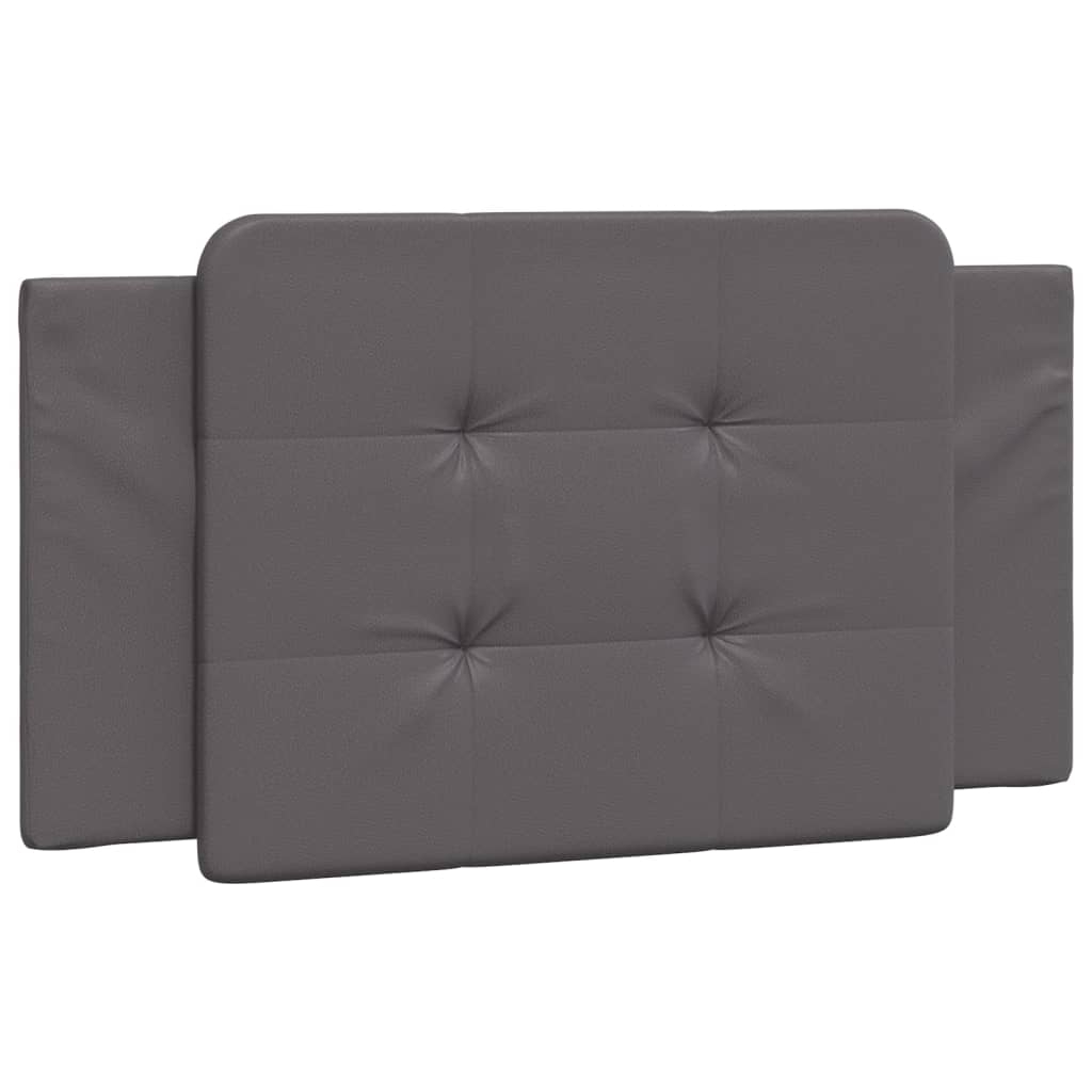 Coussin de tête de lit gris 100 cm similicuir Têtes et pieds de lit vidaXL   