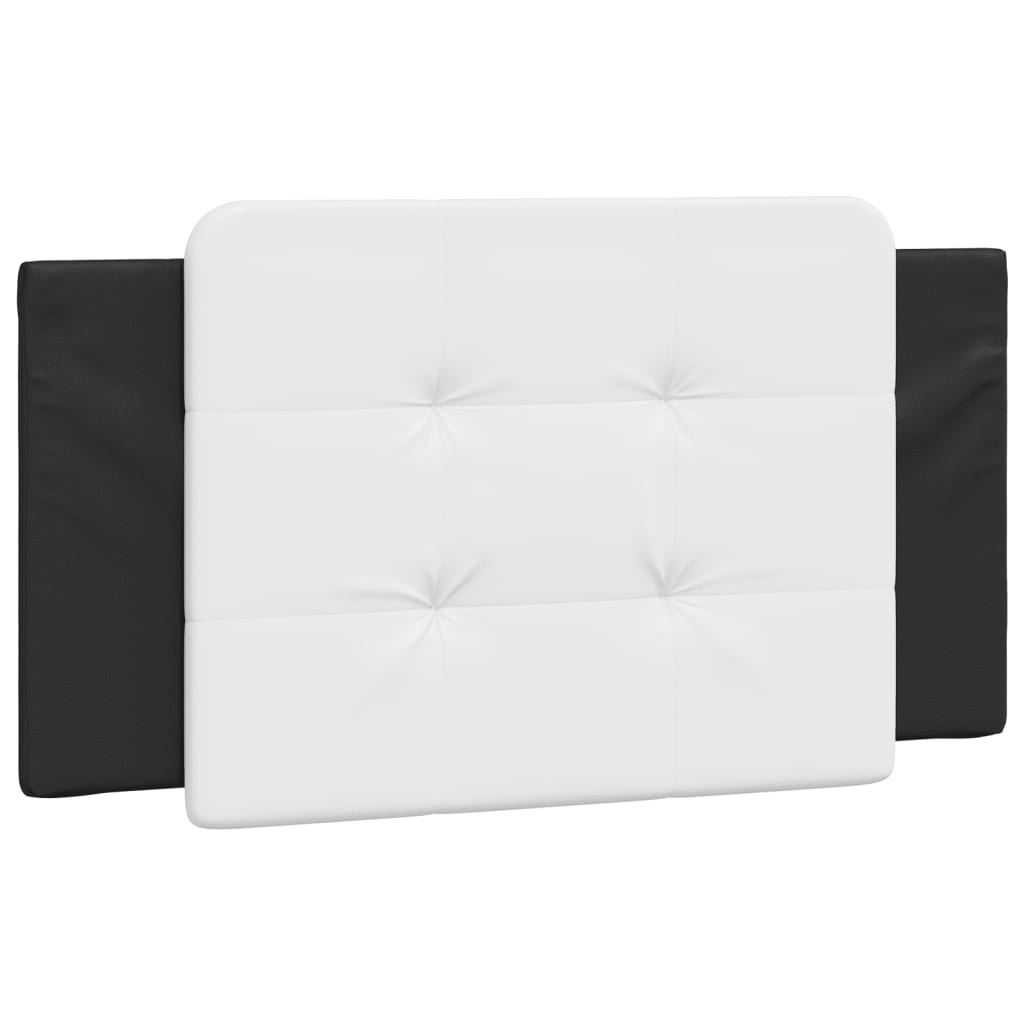 Coussin de tête de lit noir et blanc 100 cm similicuir Têtes et pieds de lit vidaXL   