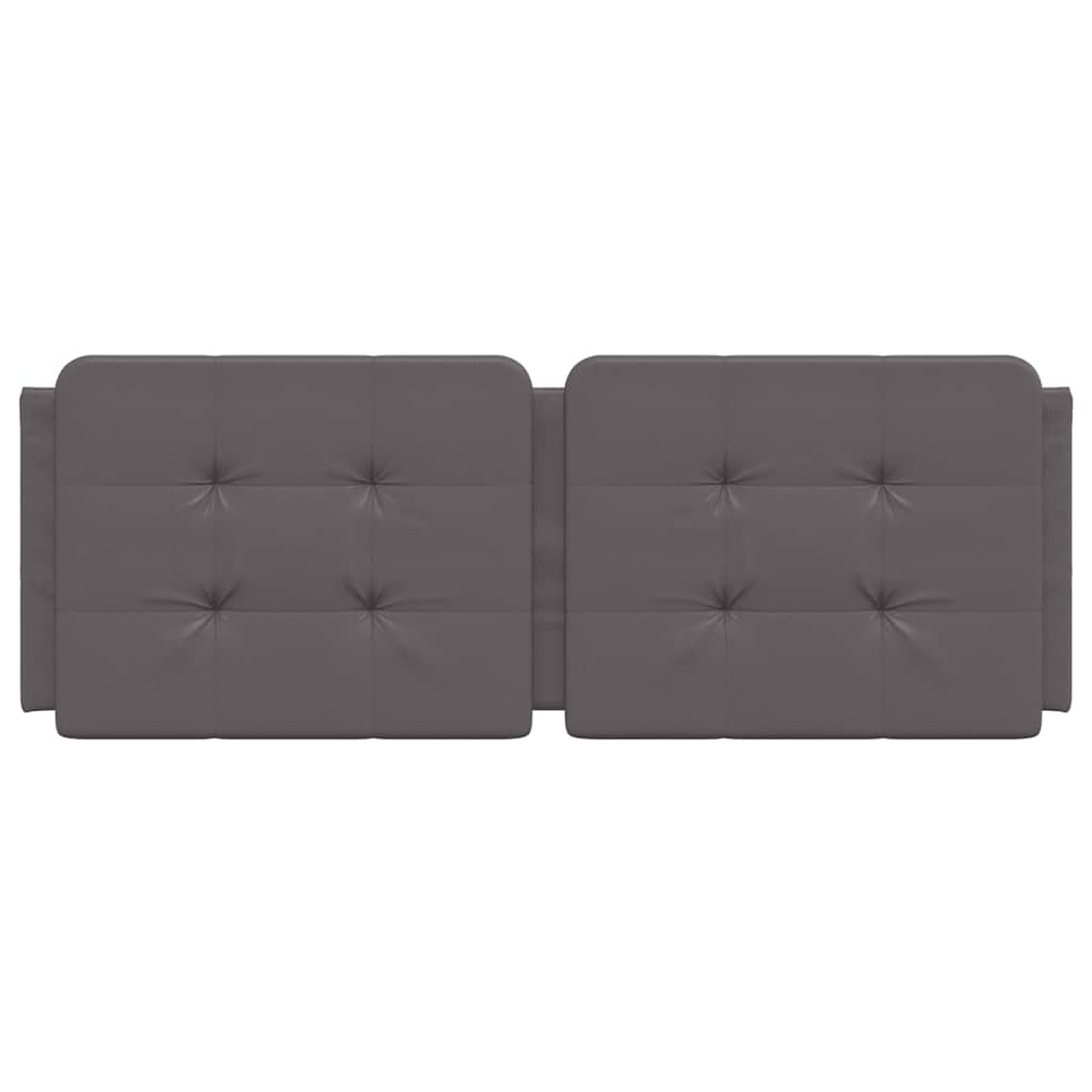 Coussin de tête de lit gris 120 cm similicuir Têtes et pieds de lit vidaXL   