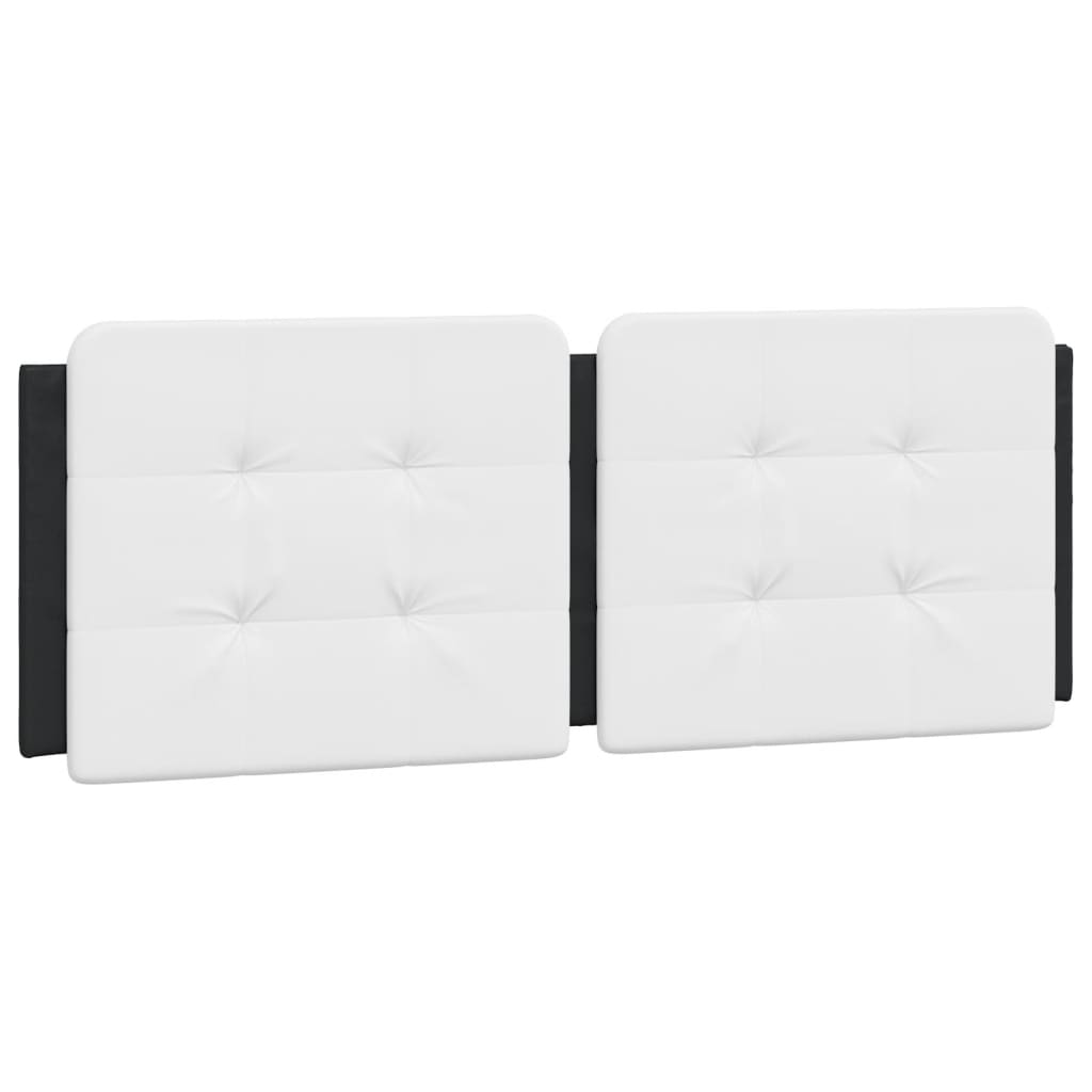 Coussin de tête de lit noir et blanc 120 cm similicuir Têtes et pieds de lit vidaXL   