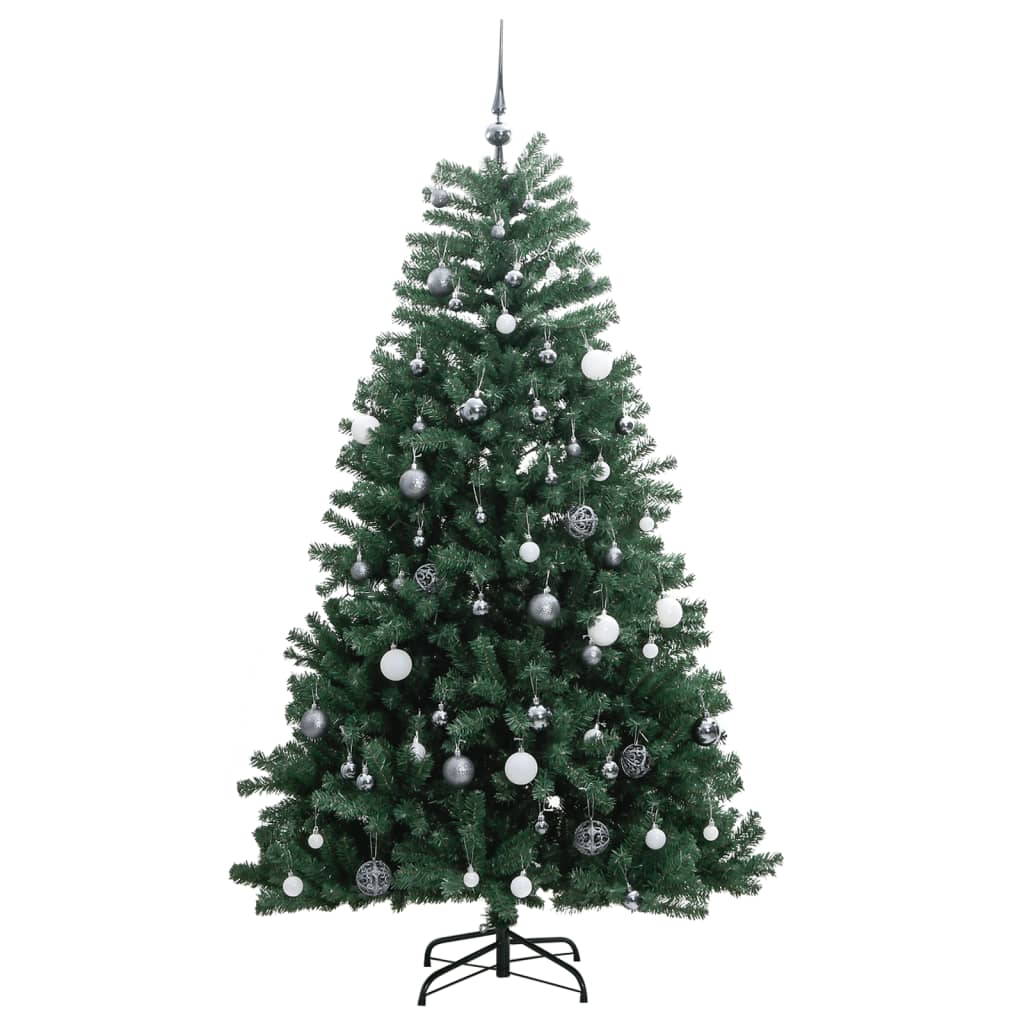 Sapin de Noël artificiel articulé 300 LED et boules 180 cm - Xios Store SNC