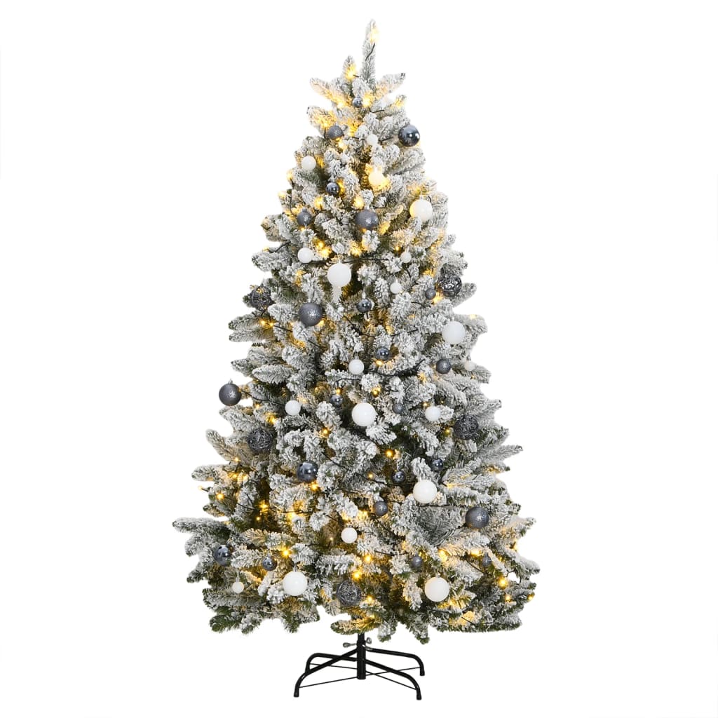 Sapin de Noël artificiel articulé 300 LED et boules 180 cm - Xios Store SNC