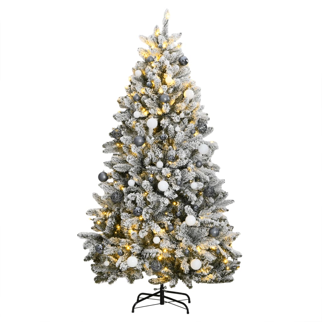 Sapin de Noël artificiel articulé 300 LED et boules 210 cm - Xios Store SNC