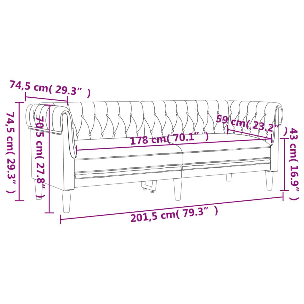 Ensemble de canapés 3 pcs marron tissu Canapés vidaXL